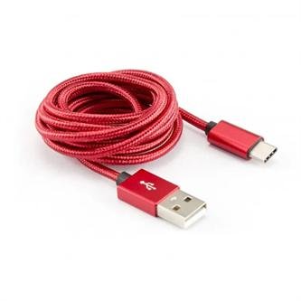 USB Ladekabel A-C 1,5M r�d