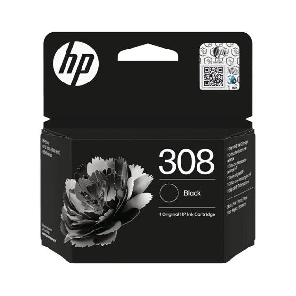 HP Bl�kpatron 308 Sort