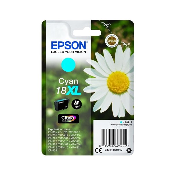 Epson Blkpatron T1812 18 XL Cyan 