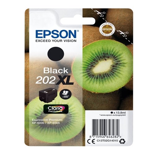 Epson Bl�kpatron T02G1 202 XL  Sort