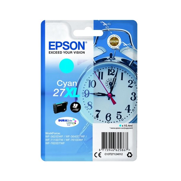 Epson Blkpatron T2712 27 XL Cyan