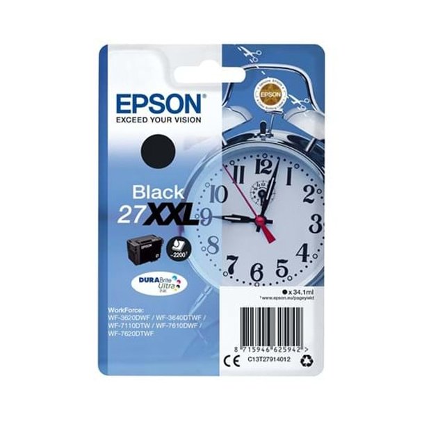 Epson Blkpatron T2791 27 XXL Sort