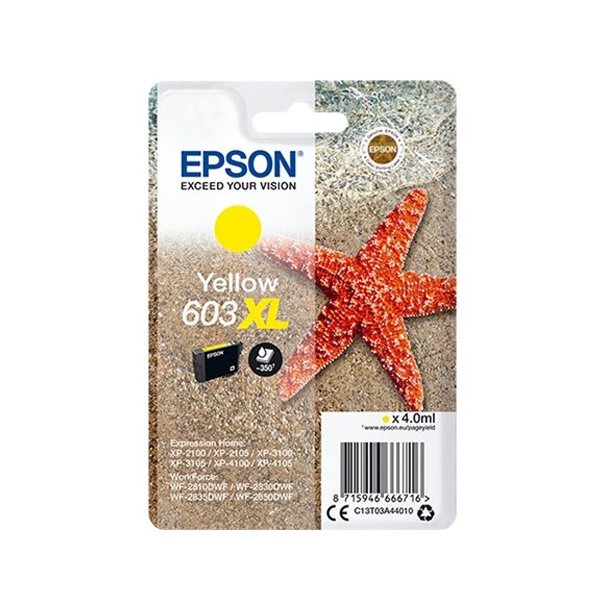 Epson Blkpatron T03A44 603 XL Gul