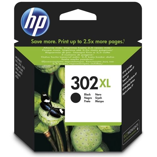 HP Bl�kpatron 302XL Sort (F6U68AE)