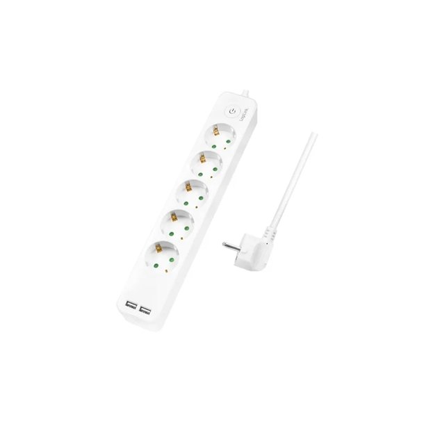 Stikdse 5-vejs med USB