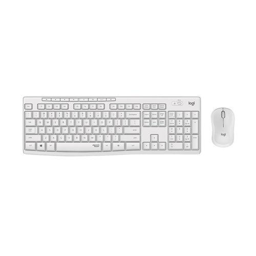 Logitech MK295 Silent tastatur og mus HVID